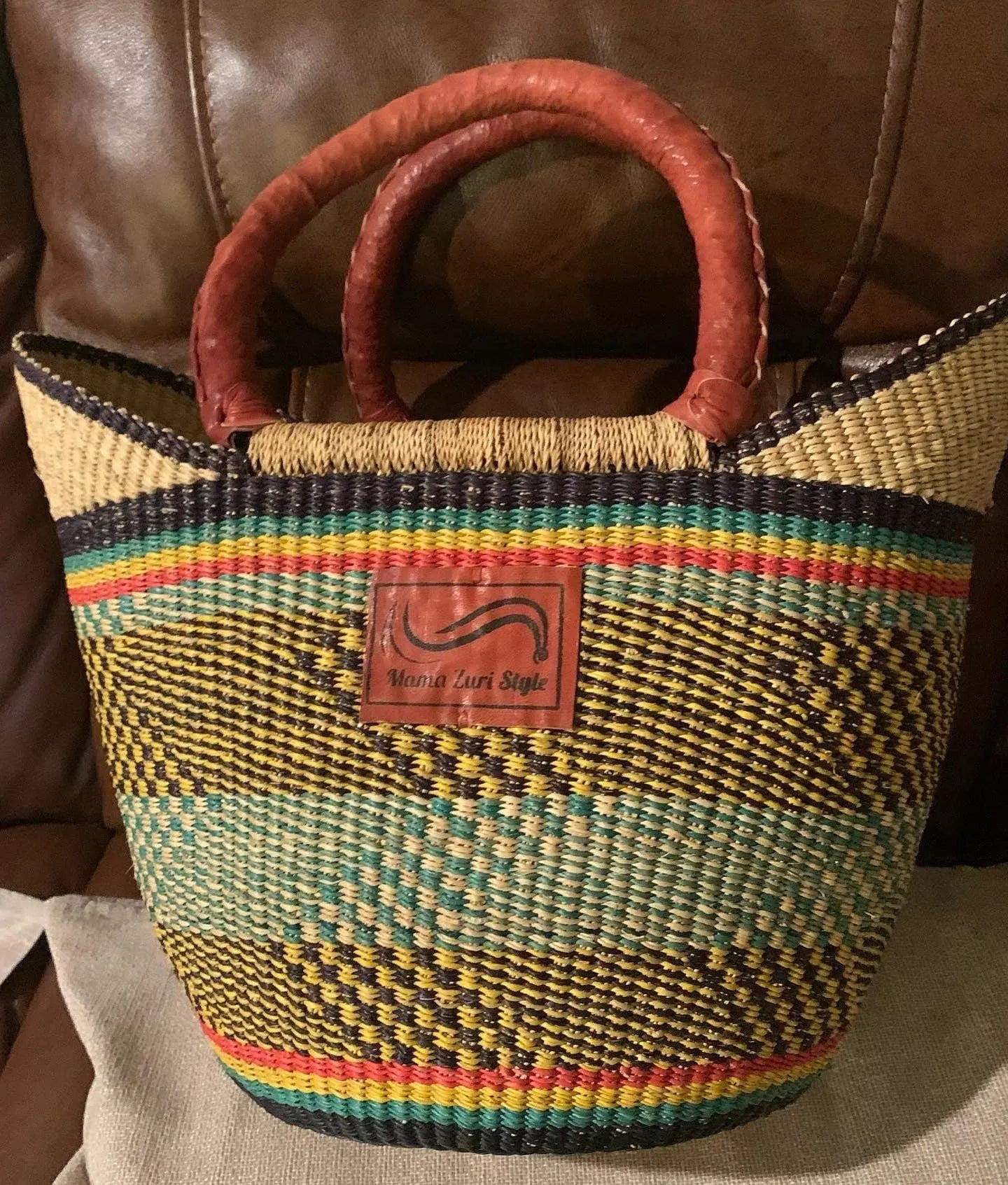 Mama Zuri Style Baskets Organic handmade basket bag for women
