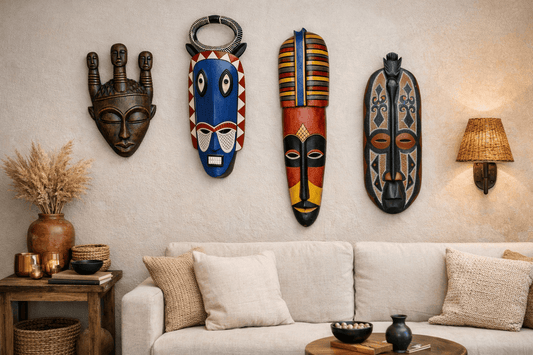 Mama Zuri Style wooden mask African wooden masks 53 cm l 20 cm w
