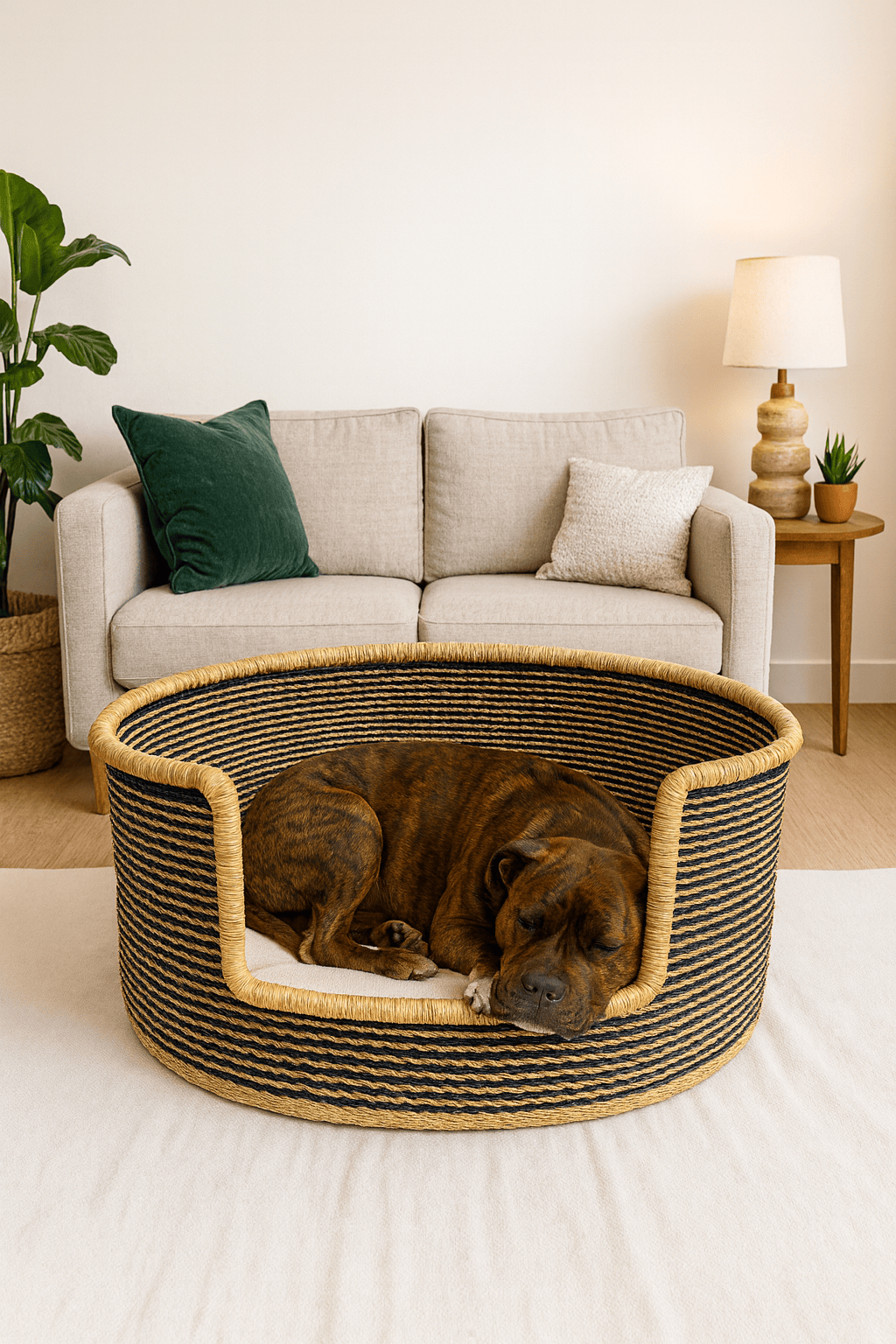 Mama Zuri Style Best  African Rattan Dog Bed Basket
