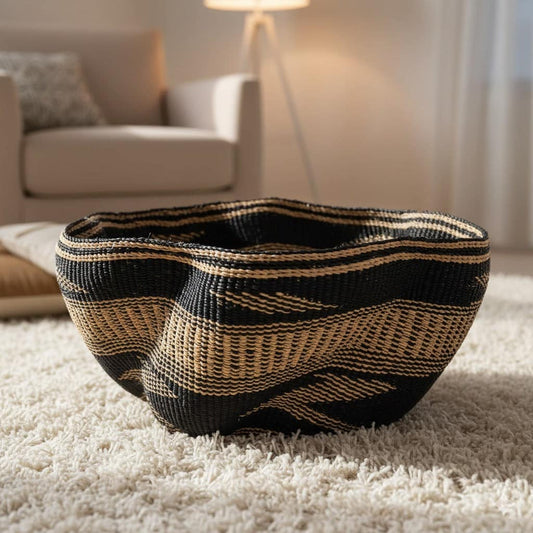 Mama Zuri Style Bolga Decor Baskets Bolga decorative woven storage basket