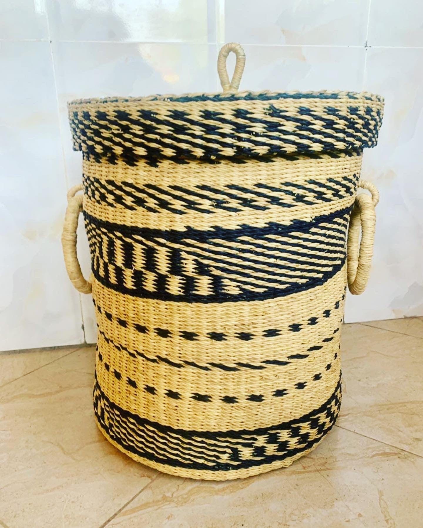 Mama Zuri Style Handmade top quality straw hamper