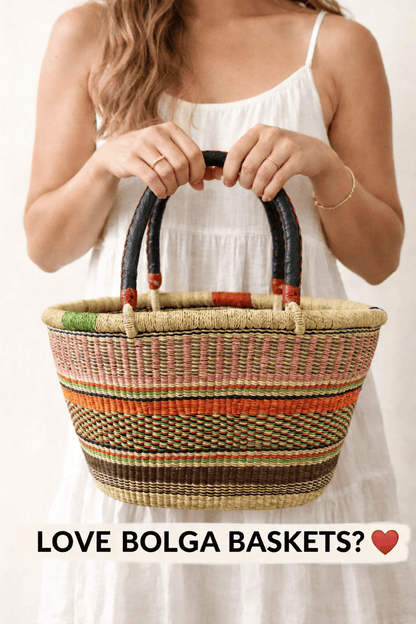 Mama Zuri Style Bolga Baskets Handwoven eco friendly african basket
