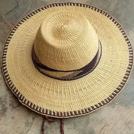 Mama Zuri Style Summer woven straw hat Ghana made
