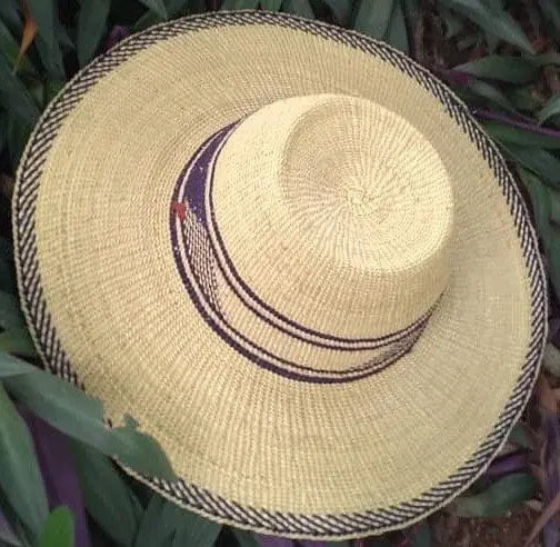 Mama Zuri Style Summer woven straw hat Ghana made