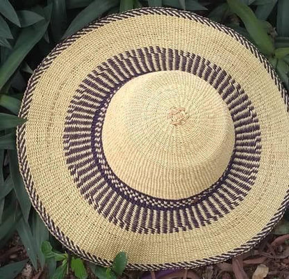 Mama Zuri Style Summer woven straw hat Ghana made
