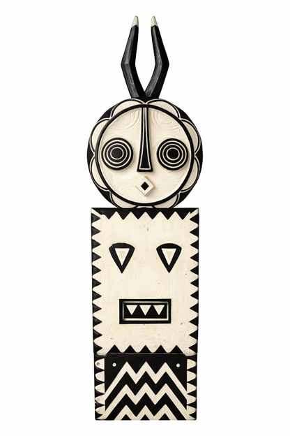 Mama Zuri Style Traditional African wooden Mask decor